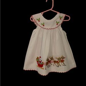 Lil Cactus Lined Cotton Christmas 🎄 Dress with Appliqués.